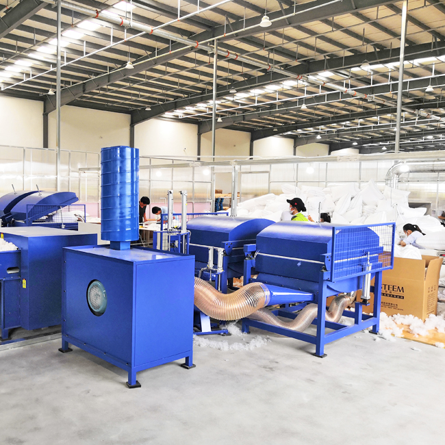 Ligne de remplissage automatique d'oreillers personnalisable pour textiles de maison